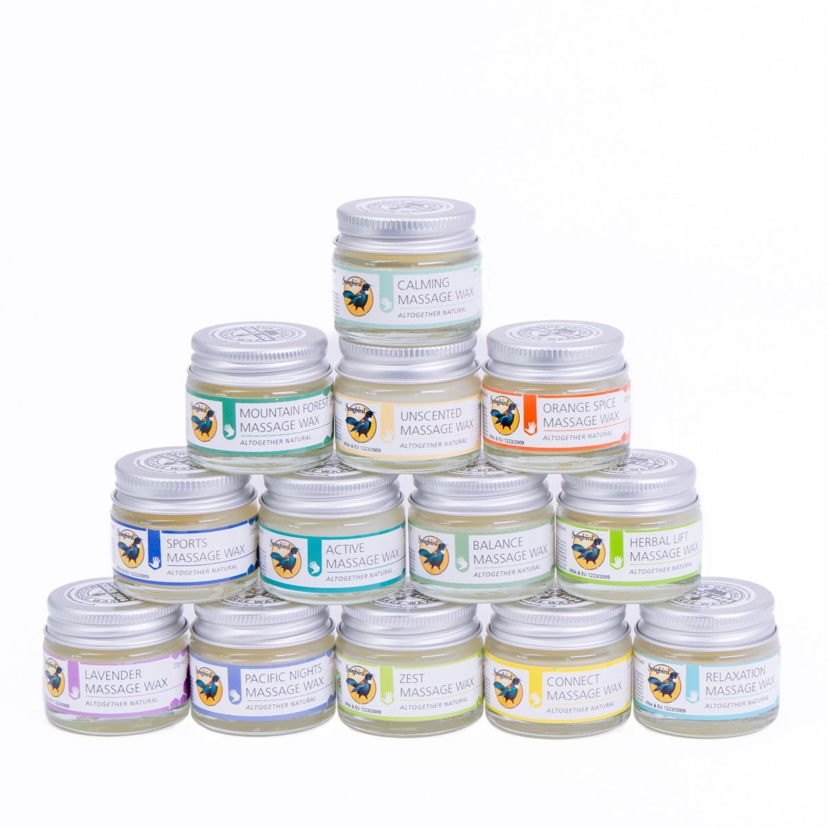20 grams glazen potjes massagewax
